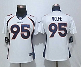 Women Limited Nike Denver Broncos #95 Derek Wolfe White Stitched Jersey,baseball caps,new era cap wholesale,wholesale hats